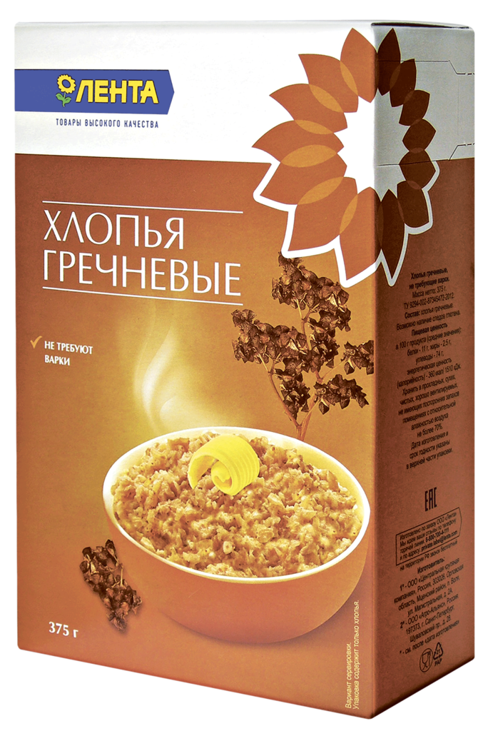 Хлопья гречневые ЛЕНТА, не требующие варки  - передать осужденному в СИЗО, ИК, КП, ЛИУ, Тюрьмы