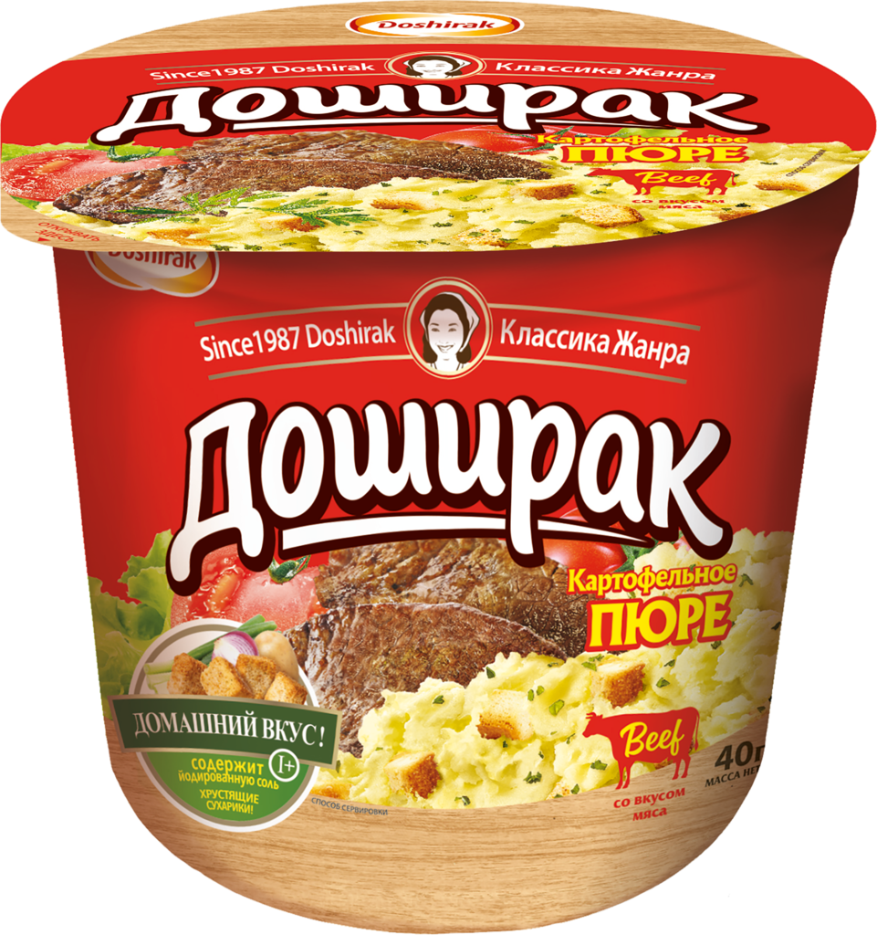 Картофельное пюре Б/п Доширак со вкусом мяса  - передать осужденному в СИЗО, ИК, КП, ЛИУ, Тюрьмы