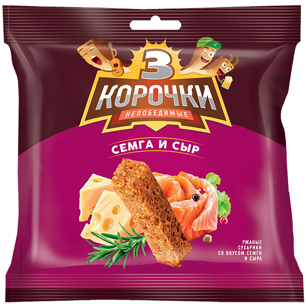 Сухарики ржаные ТРИ КОРОЧКИ Сыр и семга  - передать осужденному в СИЗО, ИК, КП, ЛИУ, Тюрьмы