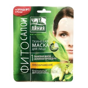 Маска тканевая для лица ЧИСТАЯ ЛИНИЯ Преображающая, 25мл  - передать осужденному в СИЗО, ИК, КП, ЛИУ, Тюрьмы