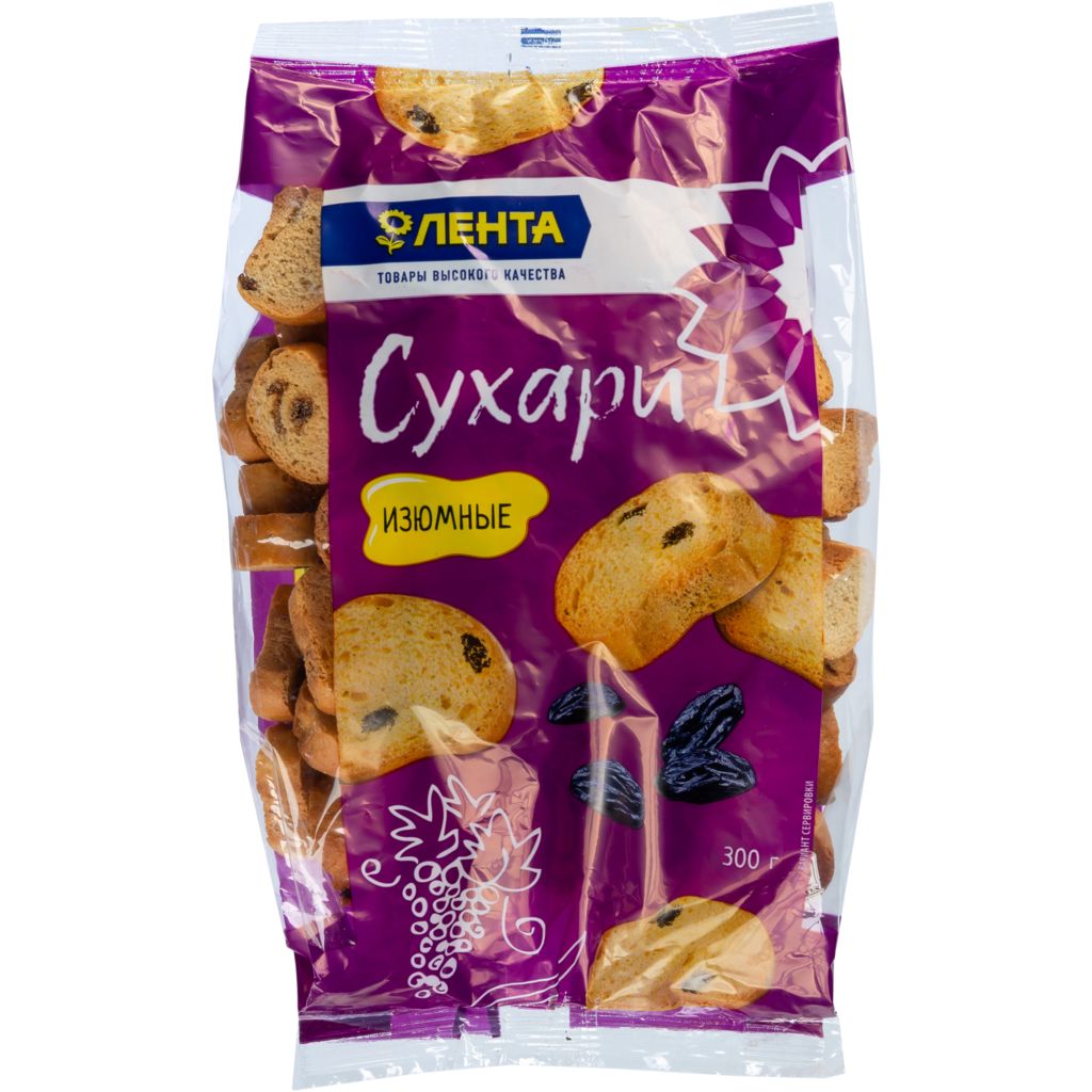 Сухари ЛЕНТА Изюмные  - передать осужденному в СИЗО, ИК, КП, ЛИУ, Тюрьмы
