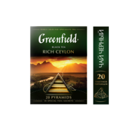 Чай черный Greenfield Rich Ceylon в пирамидках 20 шт  - передать осужденному в СИЗО, ИК, КП, ЛИУ, Тюрьмы