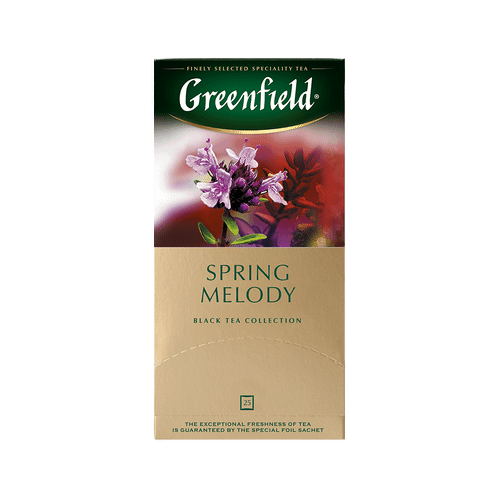 Чай черный Greenfield Spring Melody в пакетиках 25 шт  - передать осужденному в СИЗО, ИК, КП, ЛИУ, Тюрьмы