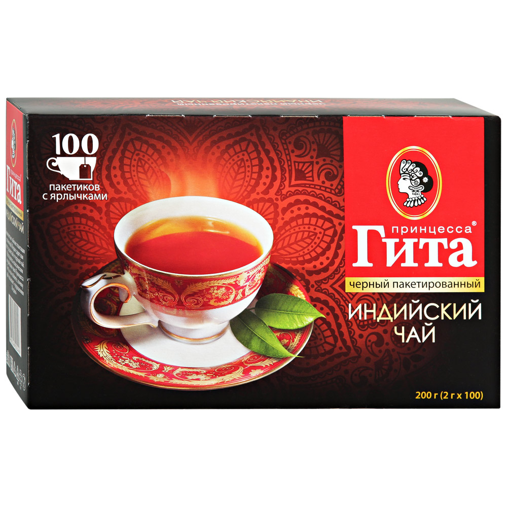 Чай черный Принцесса Гита 100пак  - передать осужденному в СИЗО, ИК, КП, ЛИУ, Тюрьмы